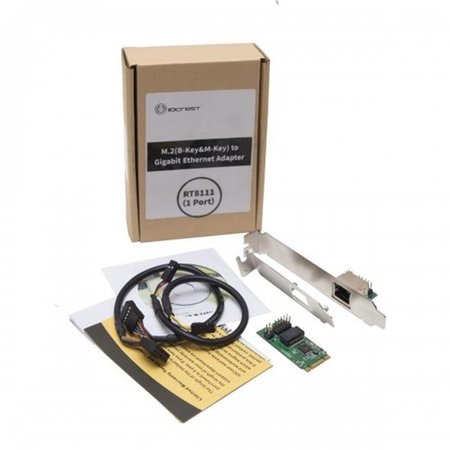 IOCREST Iocrest SI-PEX24054 M.2 B & M-Key PCI-e interface Single Port Gigabit Ethernet Modules SI-PEX24054